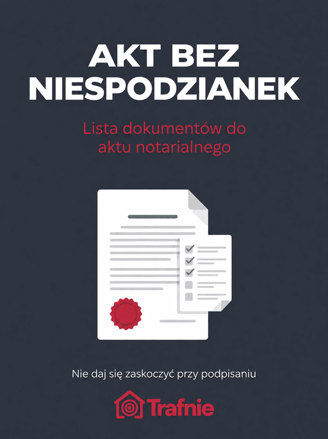 Okładka płatnego PDF-a Akt Bez Niespodzianek